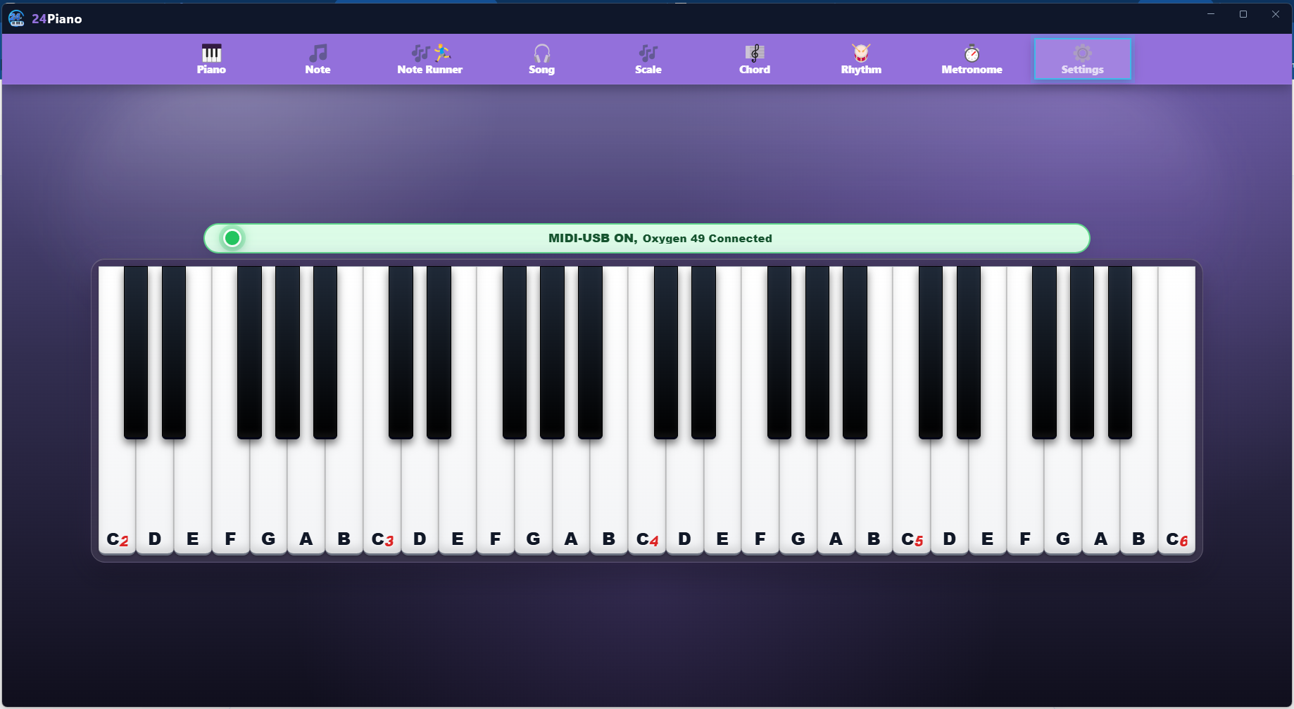 24Piano main piano screen